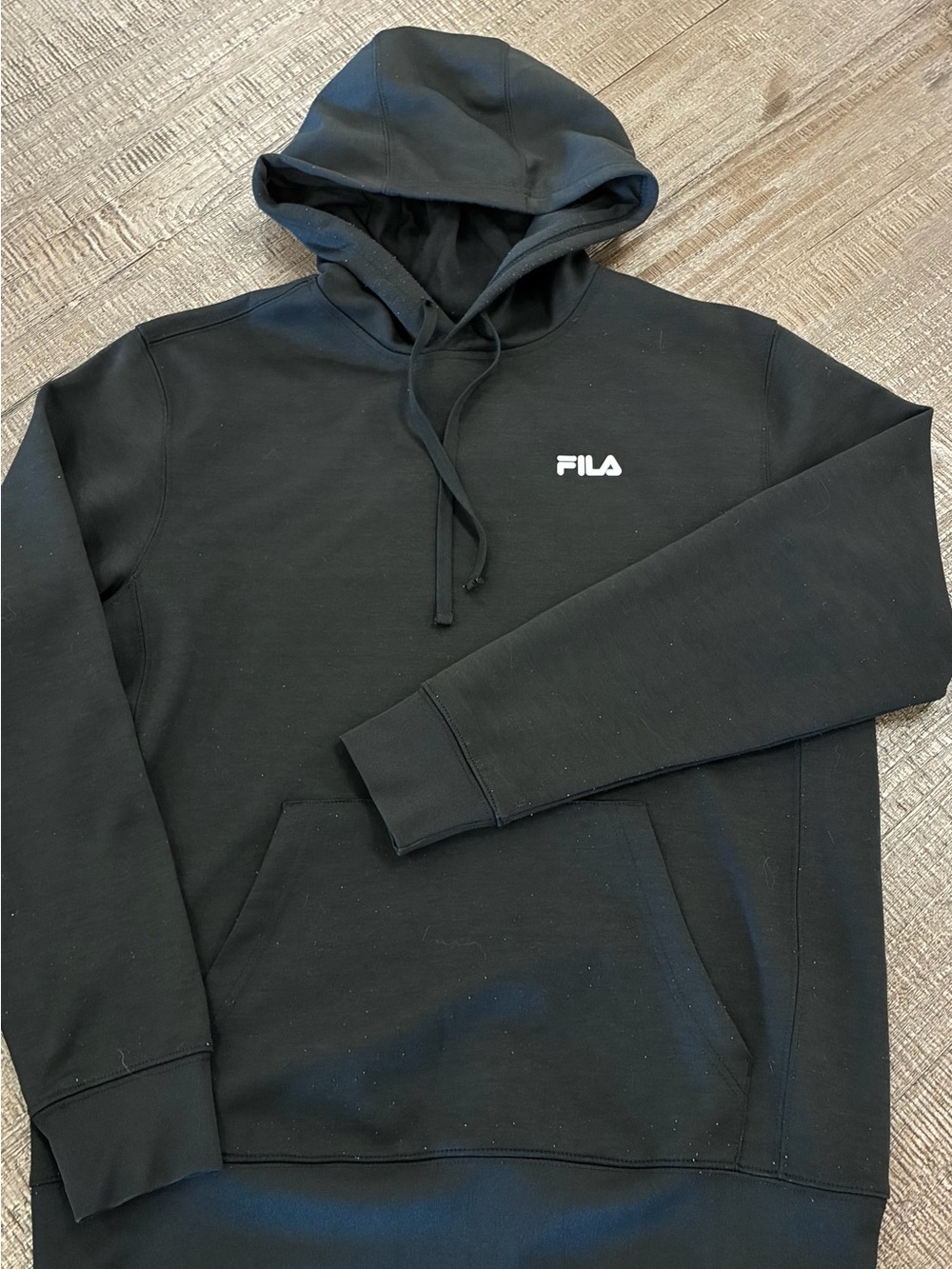 Fila Black Logo Pullover Hoodie